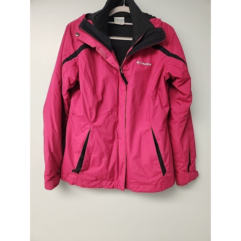 2 In 1 Columbia Blazing Star Interchange Jacket Womens M Pink Hooded Coat